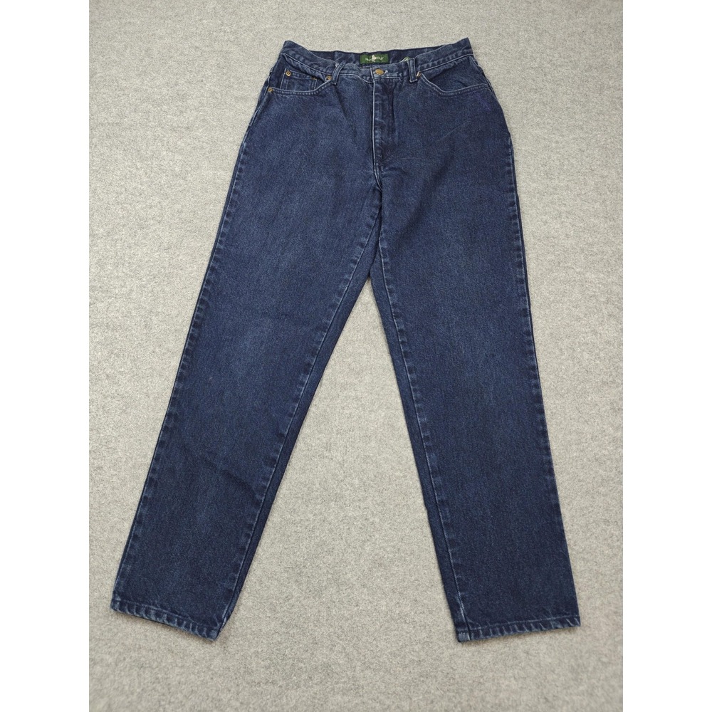 VTG Hunt Club Tapered Jeans Womens 14 Blue Dark Wash High Rise Relaxed Fit Denim